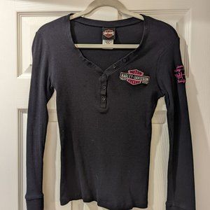 Women's Black Long Sleeve Harley Davidson